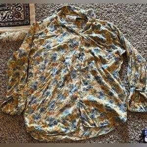 Erika Vintage Button Up Floral Top